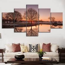 Canvas HD Wall Art 5 Panel Sunrise Print Posters Landscape Painting Modern Classic Modular Picture Living Room Home Decor 2024 - buy cheap