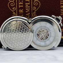 Винтажные Роскошные Механические карманные часы, серебряные часы в стиле стимпанк с цепочкой, мужские и женские подвесные часы, подарок 2024 - купить недорого