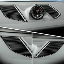 Carbon Fiber Car Center Console Air Conditioning Vent Frame Decoration Sticker Trim For Porsche Macan 2015-18 Refit Accessories 2024 - buy cheap