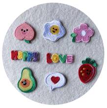 New arrival 10 pcs happy Fruit Embroidered patches iron on cartoon Motif Applique fabric clothing hat bag shoe decor accessory 2024 - buy cheap