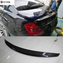 W221 S600 S65 S500 Carbon fiber Car Rear Wings Trunk Lip Spoiler for Mercedes Benz W221 06-09 2024 - buy cheap