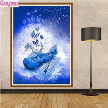 Full Square round drill Diamond painting abstract butterfly guitar landscape Diamond embroidery Cross stitch resin wall decor 2024 - buy cheap