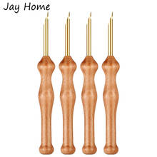 1PC Wooden Handle Embroidery Pens Sewing Embroidery Punch Needle Weaving Tools for DIY Craft Stitching Applique Sewing Tools 2024 - buy cheap