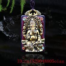 Sandalwood  Elephant God Pendant Necklace Carved Jewelry Charm Fashion Chinese Amulet Black Collectibles Natural Gifts 2024 - buy cheap