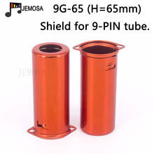 Tampa de blindagem de tubo de alumínio, tampa aplicável para tubo de vácuo, altura da lâmpada de vidro: 55 ± 3mm, 9 pinos, proteção à vácuo hifi, com 10 peças 2024 - compre barato