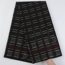 Новейшая черная африканская кружевная ткань швейцарская вуаль кружево высокое качество швейцарская хлопковая кружевная ткань с камнями для мужчин повседневная одежда S8001 2024 - купить недорого