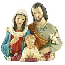 Каменная семейная Статуя Иисуса Мэри Джозеф, католическое религиозное украшение, рождественский подарок, украшение для дома, Прямая поставка 2024 - купить недорого