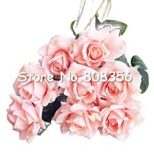 Vonnel Peach Avalanche Rose Flower Simulated Fake Ivory/Pink Single Stem Roses for Wedding Party Artificial Decorative Flowers 2024 - buy cheap