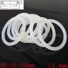 White Food Grade Silicon Rubber O-Ring Seals Washer Cross Section 4mm OD 15-155mm 2024 - buy cheap