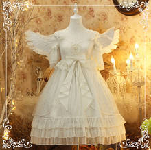 kawaii girl gothic Palace princess sweet lolita dress vintage lace bowknot high waist victorian dress lolita op loli cosplay 2024 - buy cheap