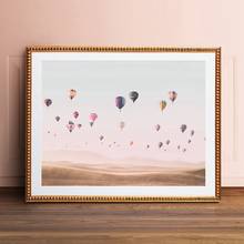 Impresión de globo de aire caliente, póster bohemio moderno de paisaje del desierto, arte de pared para sala de estar, pintura en lienzo, imagen de pared Bohemia, decoración del hogar 2024 - compra barato