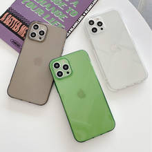 Transparent Phone Cases For iPhone 12 Mini 11 Pro XS MAX XR X 8 7 Plus SE 2020 12Pro Fashion Straight Edge Soft TPU Cover 2024 - buy cheap