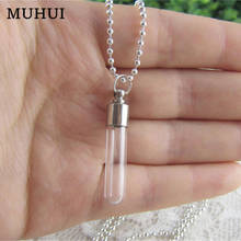 9 Styles Mini Glass Bottle Pendant Necklace Perfume Essential oil Keep Openable Small Bottle Necklaces For Women Jewelry 2024 - buy cheap