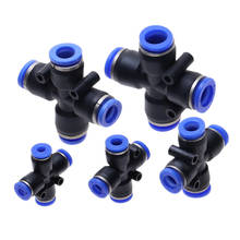 PZA 4 6 8 10 12mm Air Fitting 4-Way Cross Shaped Splitter Push in Pneumatic Tube Connector Quick Fittings 2024 - buy cheap