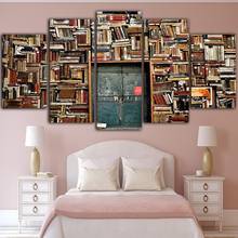 Canvas Prints Paintings Old House Wall Artwork Poster Bookshelf Modular Vintage Pictures For Living Room Modern Home Decoration 2024 - buy cheap