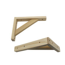 2PCS Triangle Pine Wood Angle Bracket Heavy Support Wall Mounted Bench Table Shelf Bracket Home Decoration 2024 - buy cheap