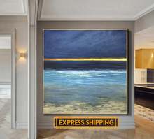 Large Paintings On Canvas Ocean Painting Sunset Painting Modern Wall Art Landscape Painting Blue Abstract Painting Canvas Art 2024 - buy cheap