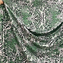 Good Green Sexy Leopard Print Knited cotton/Spandex Fabric 4 Sides Elastic Leopard  Printed Cloth Sewing DIY Women T-shirt Dress 2024 - buy cheap