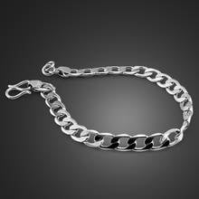 Personality New 100% 925 Sterling Silver Jewelry Men Whip Bracelet Simple High-quality Popular Chain Bracelet Gift For Boy 2024 - buy cheap