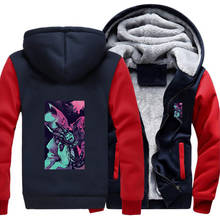 Killer Queen jojo-bizzare Adventure Prints Casual Hoodie Street Winter Warm Thick Jackets Top Men Printed Fitted Sweatshirt Coat 2024 - buy cheap