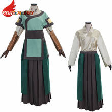 Costume avatar o último airbender kyoshi traje adulto das mulheres dos homens halloween carnaval cosplay feito sob encomenda 2024 - compre barato