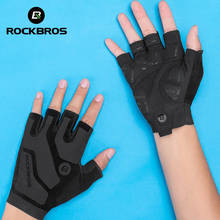 Велосипедные перчатки ROCKBROS, Нескользящие митенки с закрытыми пальцами, дышащие, для горных и шоссейных велосипедов 2024 - купить недорого