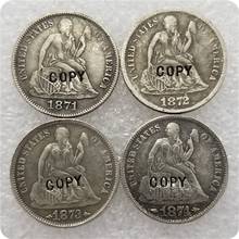 Eua (1871,1872,1873,1874 )-cc moedas liberdade sentada 2024 - compre barato