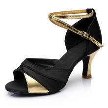 Drop Shipping Women's Professional Latin Dance Shoes Female Ballroom Tango Salsa Dancing Shoes 5CM/7CM Ladies High heel Slides 2024 - buy cheap