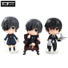 3pcs/set 10cm Anime Black Butler Kuroshitsuji Ciel Sebastian Michaelis Q Version PVC Action Figure Model Toys Gifts Brinquedos 2024 - buy cheap