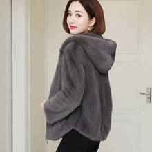 Jacket Women's Plus Size Short Fur Coats 2021 Winter Fashion Faux Fur Cashmere Zipper Splicing Hooded Skinny Warm Jackets Woman 2024 - buy cheap
