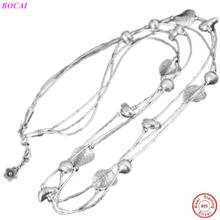 BOCAI-collar de plata de ley S925, joyería de plata artesanal Retro, diseño creativo, temperamento hecho a mano, collar de plata tailandesa 2024 - compra barato
