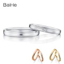 BAIHE Real Solid 18K White Gold H/SI Natural Diamonds Ring Engagement Women Trendy Fine Jewelry Making Couple Ring 2024 - buy cheap