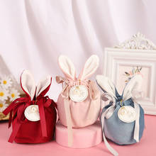 Easter Cute Bunny Gift Bags Velvet Valentine's Day Rabbit Chocolate Candy Bags Gift Boxes & Bags Event & Party Festive & Party S 2024 - buy cheap
