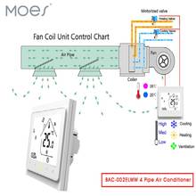 WiFi Central Air Conditioner Thermostat Temperature Controller 2 Pipe 4 Pipe 3 Speed Fan Coil Unit Work with Alexa Google Home 2024 - buy cheap