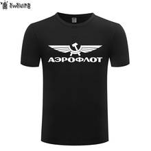 Distressed Aeroflot Russian Airlines Printed Men T Shirt New Summer T Shirts Men Cotton Short Sleeve Tshirt Streetwear Tops Tees 2024 - buy cheap