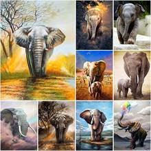 DIY Elephant 5D Diamond Painting Full Square/Round Drill Animal Diamont Embroidery Cross Stitch Kits Mosaic Home Decor Wall Art 2024 - buy cheap