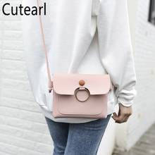 Bolso de hombro con broche para mujer, bandolera sencilla de moda, Mini bolso cuadrado pequeño de cuero PU de calidad, nuevo bolso de diseñador 2024 - compra barato