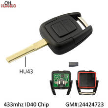 2 Button Remote Key Fob 433.92 mhz With ID40 Chip For Opel Vauxhall Astra Vectra HU43 Blade FCC # 24424723 2024 - buy cheap