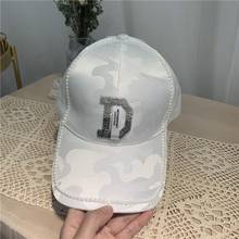 Sombrero de béisbol con letras D para mujer, gorra deportiva de seda satinada, visera con protector solar, 2021 2024 - compra barato