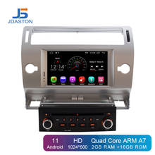 Автомобильный DVD-плеер JDASTON, Android 10, мультимедийный видеоплеер для Citroen C4 Quatre Triumph, 2 Гб ОЗУ, Wi-Fi, gps-навигация, радио, стерео 2024 - купить недорого