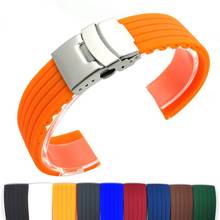 Silicone Watchband 18mm 20mm 22mm 24mm Waterproof Tire Pattern Replacment Strap for Men Sport Watch 2024 - buy cheap