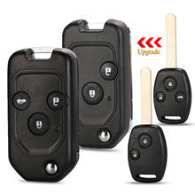 Kutery 10pcs/lot 2/3 Buttons Modified Flip Folding Remote Car Key Shell Case For Honda Accord Civic CRV Pilot with Button Pad 2024 - buy cheap