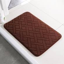 50x80cm Coral Fleece Memory Foam Bath Mat Woven Pattern Bathroom Horizontal Stripe Carpet Non-slip Bath Mat Bathroom Carpet 1pc 2024 - buy cheap