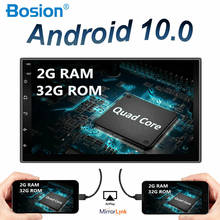 Kit multimídia automotivo com android 10.0, 2 din, rádio, estéreo, áudio universal, navegação gps, câmera, mapa aux, rds, quad core, 2 gb de ram + 32 gb de rom 2024 - compre barato