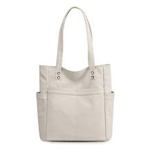 Bolsa feminina alça superior bolsa de ombro de lona, bolsa de mão feminina portátil de alta qualidade para lazer 2024 - compre barato