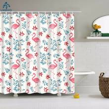 Lovely Animals Pink Flamingo Shower Curtains Fabric Waterproof Polyester Bathroom Curtain With Hooks 180x180cm 2024 - buy cheap