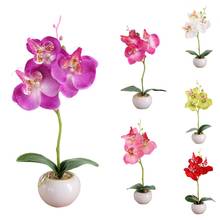 Novidade 1 peça vaso artificial borboleta orquídea flor palco jardim festa de casamento decoração atacado dropshipping 2024 - compre barato