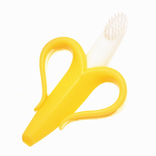 Bebê seguro mordedor brinquedos toddle banana dentição anel silicone mastigar cuidados dentários escova de dentes contas de enfermagem presente para infantil l0235 2024 - compre barato