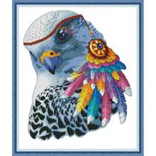 Joy Sunday Rainbow Eagle CrossStitch Embroidery Kit Printed Counted DMC 11CT14CT DIY Handmade Needlework Set for Home Decor Gift 2024 - buy cheap