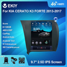 Автомагнитола EKIY 2 DIN, мультимедийный вертикальный экран 6G 128G DSP Android 10 Tesla для KIA CERATO K3 FORTE 2013-2017, GPS-навигация, радио 2024 - купить недорого